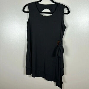 Zoe Black Side Slit Dress